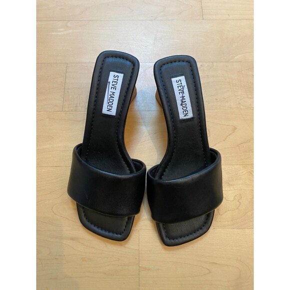 STEVE Madden BNWT "Saged" block heel slide sandals sz 5.5M NEW - Picture 2 of 8